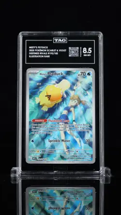 Pokemon TCG Misty's Psyduck Destined Rivals 193/182 Illustration Rare TAG 8.5 - Image 1