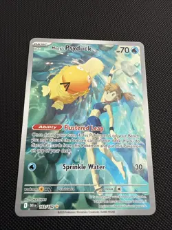 Pokemon TCG Misty's Psyduck Destined Rivals 193/182 Illustration Rare Card - Image 1