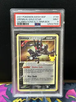 PSA 9 2021 Pokemon Celebrations Greninja Gold Star #144 - Image 1