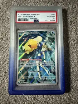 Pokemon TCG Misty's Psyduck Destined Rivals 193/182 Illustration Rare PSA 10 - Image 1