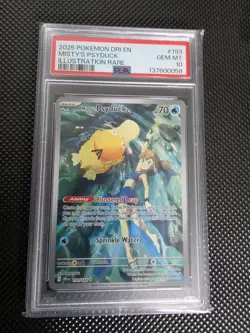Pokemon TCG Misty's Psyduck Destined Rivals 193/182 Illustration Rare PSA 10 - Image 1