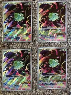 2025 Pokemon Mega Evolution Bulbasaur IR Box Topper Stamped Lot Of 4 - Image 1