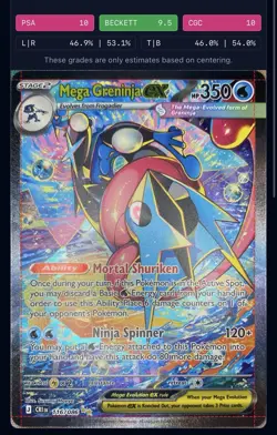Mega Greninja ex 116/086 Chaos Rising Pokemon (PSA 10 CONTENDER) Nm - Image 2