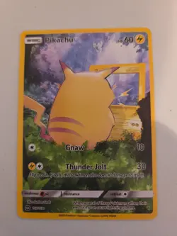 Pokemon Pikachu (Painting) Black Star Promo Fan Art Custom Card - Image 1