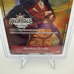 Monkey D Luffy P-001 Online Regional 2024 Participant One Piece Card English - Image 3