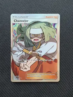 Channeler 232/236 Ultra Rare Full Art Unified Minds Sun & Moon Pokemon Card NM - Image 1