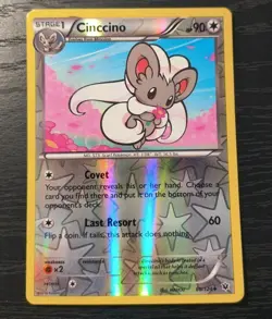 Pokemon Fates Collide Cinccino Reverse Holo Uncommon Card 88/214 LP - Image 1
