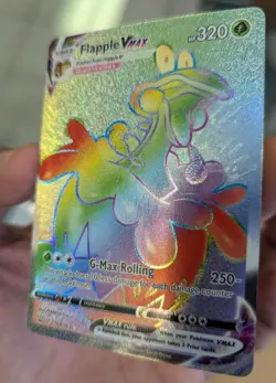 2021 FLAPPLE VMAX 164/163 SWSH05: BATTLE STYLES RAINBOW RARE HOLO USED CARD - Image 3
