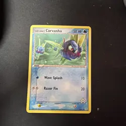 Team Aqua's Carvanha 48/95 Common EX Team Magma vs Team Aqua Pokemon card D3 - Image 1
