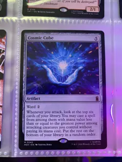 Cosmic Cube MTG Magic The Gathering Marvel Supwr Heroes Mystic Rare Card - Image 1