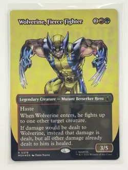 Wolverine, Fierce Fighter (Borderless) Marvel Super Heroes Foil - Image 1