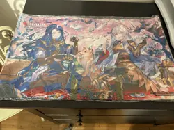 MTG Wandering Emperor & Narset playmat fuzichoco cherry blossom - Image 1
