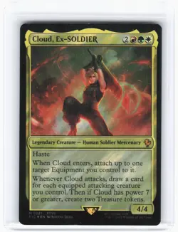 2023 Magic: The Gathering—Cloud, Ex-SOLDIER (Surge Foil) #221 (FIC)—Mythic Foil - Image 1