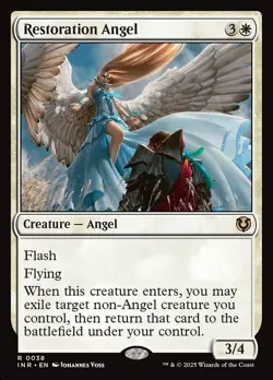 MTG Innistrad Remastered *FOIL* R Restoration Angel #0038 - Image 1