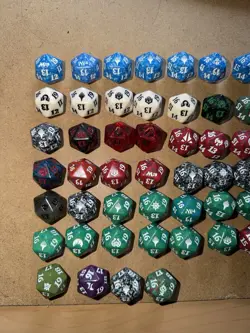 MTG Spindown Life Counter Bulk Lot 64 D20 Dice Magic The Gathering SHIPS FREE! - Image 2