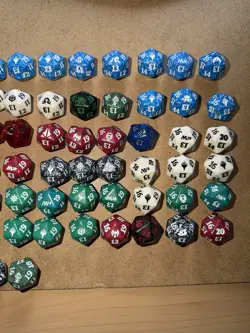 MTG Spindown Life Counter Bulk Lot 64 D20 Dice Magic The Gathering SHIPS FREE! - Image 3