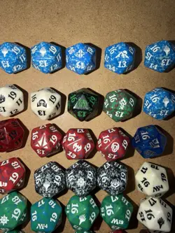 MTG Spindown Life Counter Bulk Lot 64 D20 Dice Magic The Gathering SHIPS FREE! - Image 5