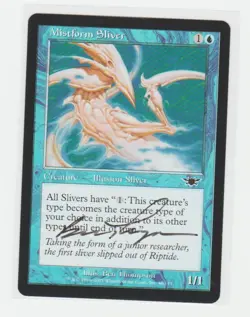Magic the Gathering ~ Mistform Sliver ~ M/NM ~ Legions ~ Signed by Artist #2 - Image 1