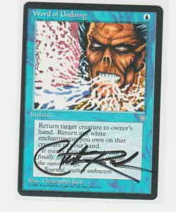 Magic the Gathering ~ Word of Undoing ~ M/NM ~ Ice Age ~ Signed by Artist #2 - Image 1