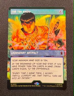 🌈 The Ten Rings (Borderless FOIL) - MTG Marvel Super Heroes - NM - Image 1