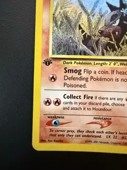 Houndour Holo Rare 1st Edition Neo Discovery 5/75 WOTC Vintage Pokemon 5/75 - Image 3