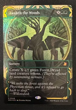 Awaken the Woods #0049 Borderless Foil Mystical Archive MTG Mythic Rare NM - Image 1