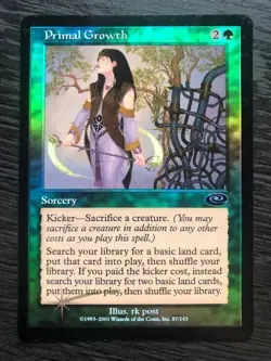 MTG Planeshift; Primal Growth, Green Foil Common - Image 1