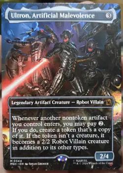 MTG Ultron, Artificial Malevolence (Borderless) (344) Marvel Super Heroes Normal - Image 1