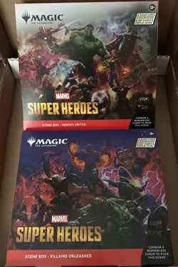 Set of 2 Marvel Super Heroes Scene Box MSH MTG Magic the Gathering - Image 1