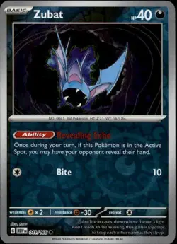 Zubat 041/165 Common 151 Pokemon Reverse Holo Near Mint - Image 1
