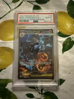 PSA 10 2025 Pokemon Mega Charizard X ex 125/094 Phantasmal Flames SIR Holo - Image 1