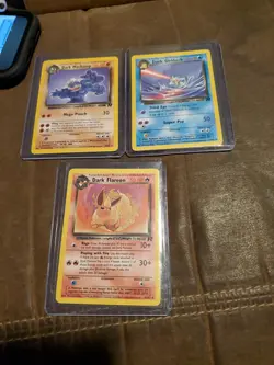 Dark Pokemon Card Lot Golduck Machamp Flareon 27 35 38 /82 - Image 1