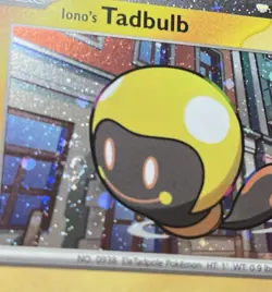 Pokemon Journey Together 052/159 Iono's Tadbulb Cosmos Holo Exclusive NM SWIRL - Image 3