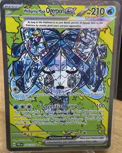 Pokemon Wellspring Mask Ogerpon EX 152/131 Prismatic Evolutions Holo SIR - Image 1
