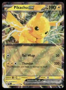Pikachu ex 028/131 Double Rare Prismatic Evolutions Pokemon Holo Near Mint - Image 1