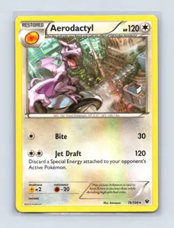 Aerodactyl 76/124 Rare Fates Collide Pokemon Lightly Played - Image 1