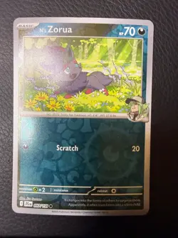 NM/M Reverse Holo Journey Together N's Zorua 097/159 Common Pokemon - Image 1