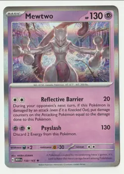 Mewtwo 150/165 - 151 - Holo Rare - Pokemon TCG - NM - Image 1