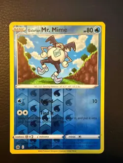 Galarian Mr. Mime 030/159 Common Crown Zenith Pokemon Reverse Holo Near Mint - Image 1