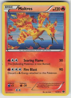 Moltres 14/99 Holo Rare Next Destinies Pokemon Moderately Played - Image 1