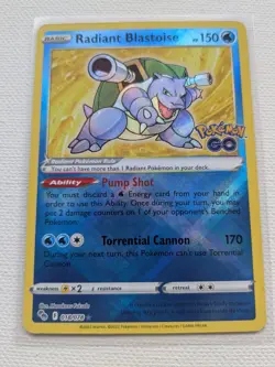 Radiant Blastoise 018/078 Pokemon GO NM-M - Image 1