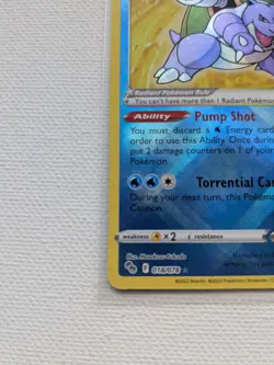 Radiant Blastoise 018/078 Pokemon GO NM-M - Image 2