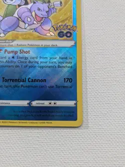 Radiant Blastoise 018/078 Pokemon GO NM-M - Image 3