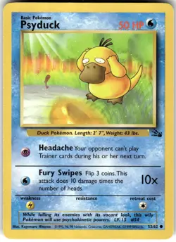 Psyduck 53/62 Fossil Pokemon NM Fast Ship - Image 1
