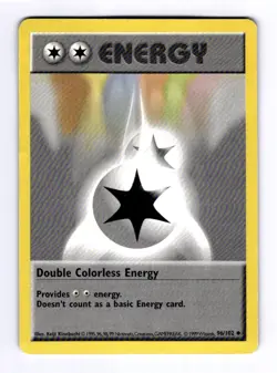 Double Colorless Energy Base Set (Shadowless) #096 (1998) Uncommon HP Pokemon - Image 1