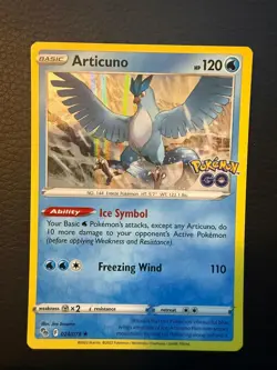 Articuno 024/078 Holo Rare Pokemon GO Pokemon Near Mint - Image 1