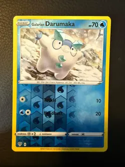 Galarian Darumaka 043/189 Common Darkness Ablaze Pokemon Reverse Holo Near Mint - Image 1