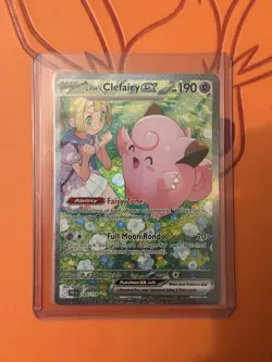 Pokemon TCG Lillie's Clefairy ex 184/159 Sv09 Journey Together SIR Full Art Holo - Image 1