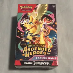 Pokemon TCG Mega Evolution—Ascended Heroes Booster Bundle 6 Packs 60 Cards - Image 1