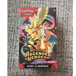 Pokemon TCG Mega Evolution—Ascended Heroes Booster Bundle 6 Packs 60 Cards - Image 1